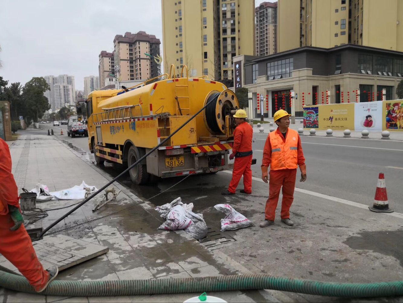 沙湾排污管道清淤-管道清洗